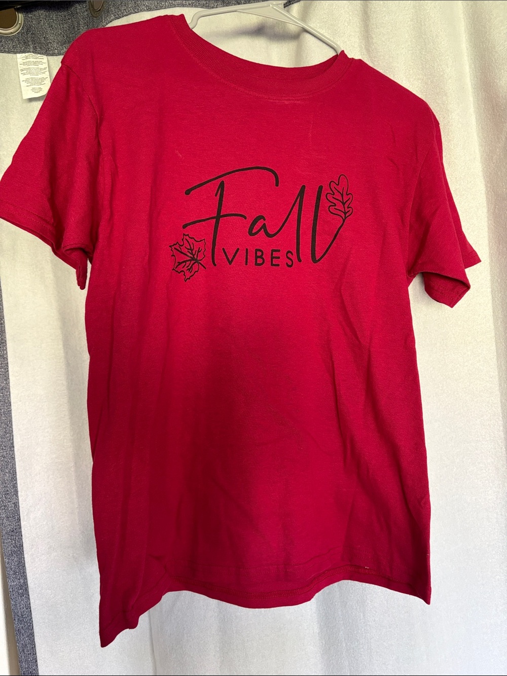 Gildan Red "Fall Vibes" Short Sleeve Tee
